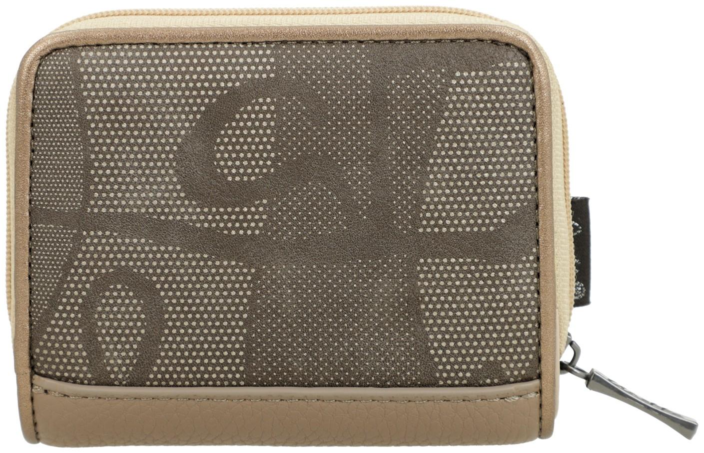 Anekke kompakte Geldbörse klappbar Gold Punktprint Muse Branch