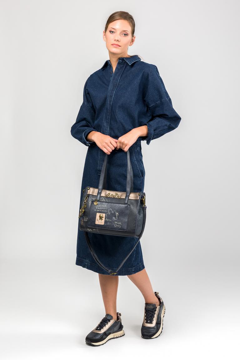 Anekke kompakte Shoppertasche dunkelblau Mademoiselle Boutique