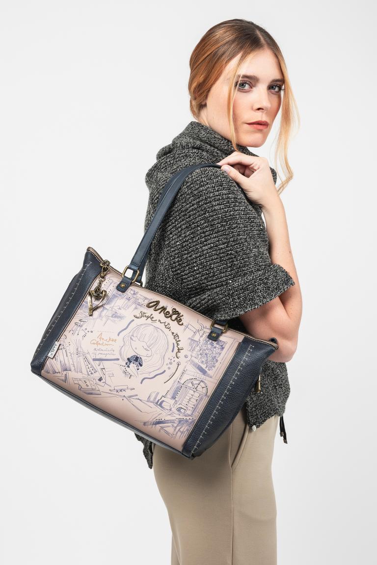 Anekke leichte Shoppertasche Mademoiselle Studio Taupe