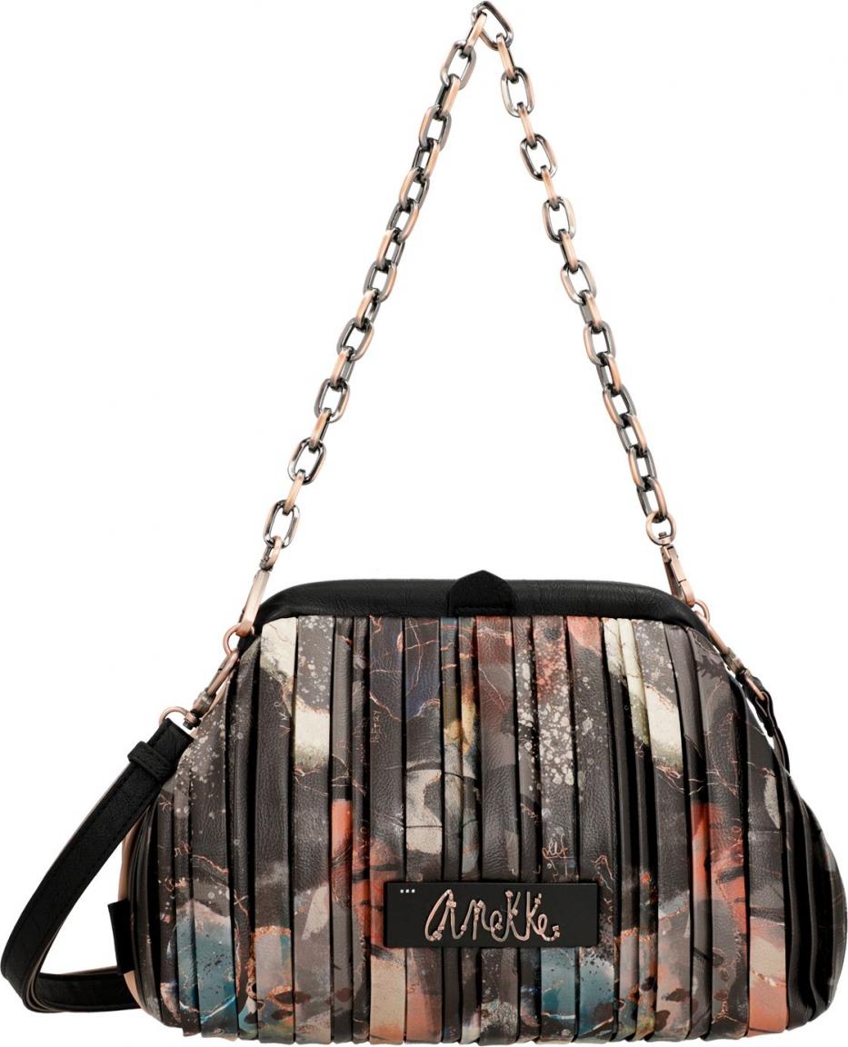 Anekke originelle Handtasche Bügelverschluss Shoen plissiert