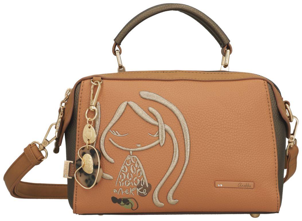 Anekke sytlische Kurzgrifftasche orange Sophia bestickt Gaia