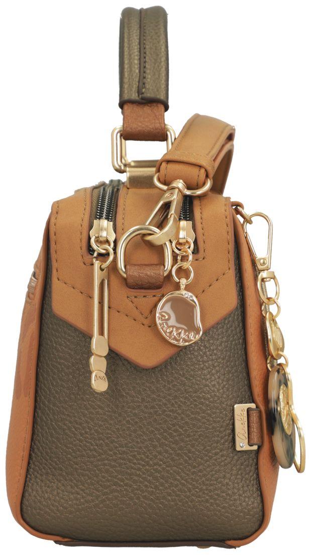 Anekke sytlische Kurzgrifftasche orange Sophia bestickt Gaia