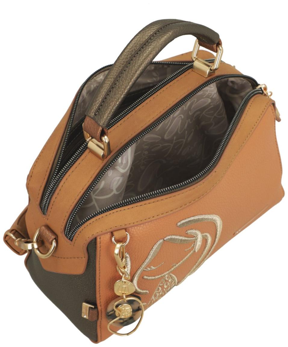 Anekke sytlische Kurzgrifftasche orange Sophia bestickt Gaia