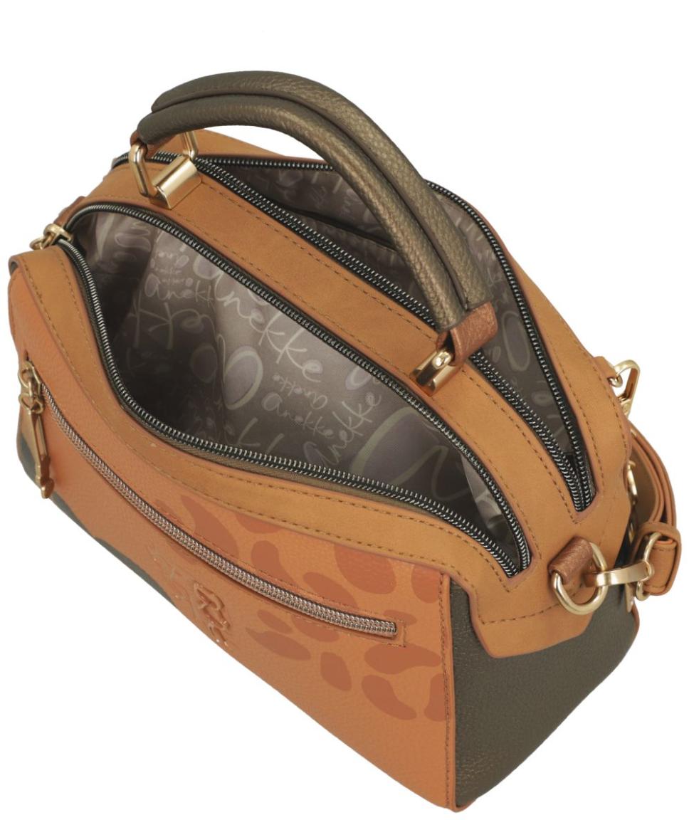 Anekke sytlische Kurzgrifftasche orange Sophia bestickt Gaia