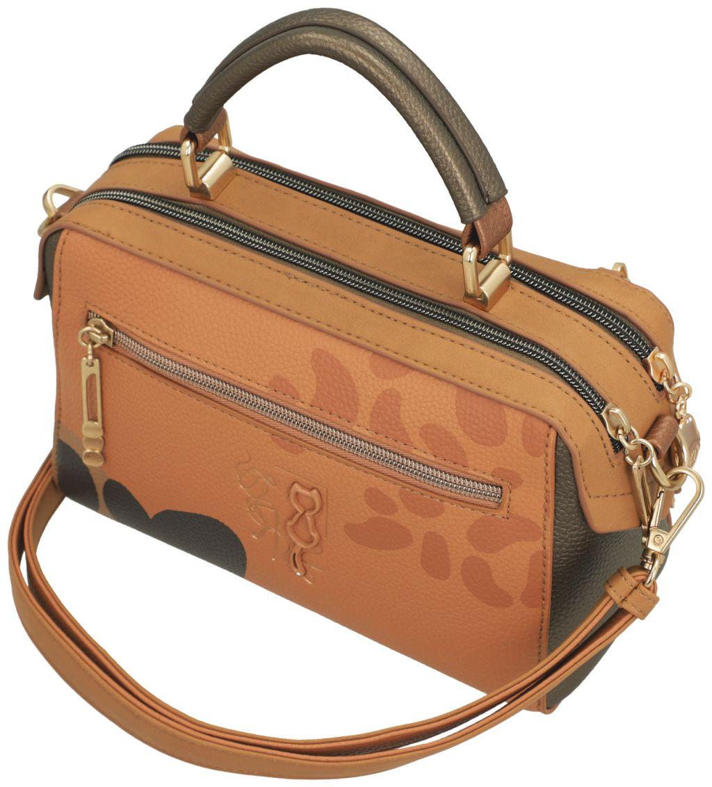 Anekke sytlische Kurzgrifftasche orange Sophia bestickt Gaia