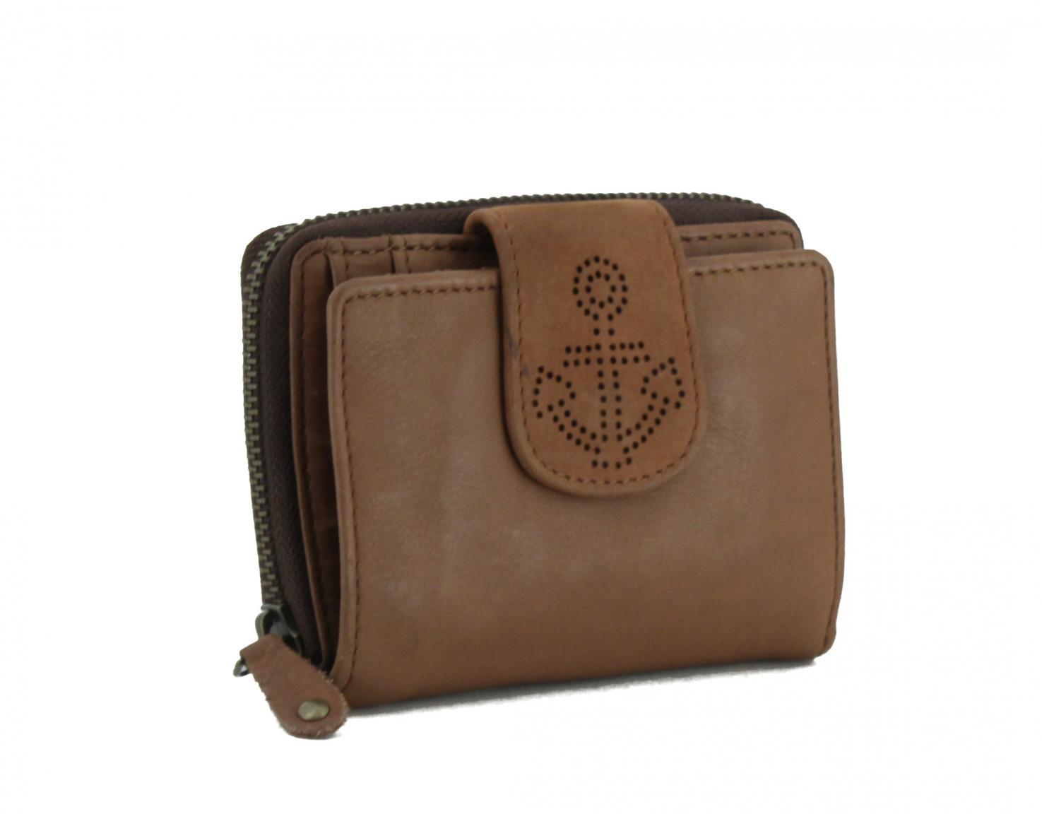 Atlantis New Lines Cognac Harobur2nd Ledergeldtasche braun