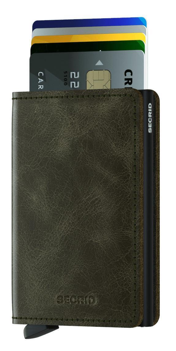 Ausleseschutz Kartenetui Secrid Slimmwallet Vintage Grün Schwarz