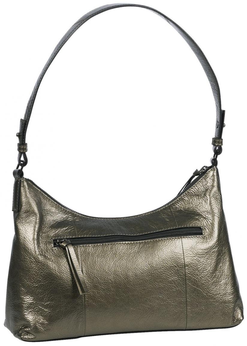 BURKELY Leder Handtasche Creased Crystal Gun Metal 