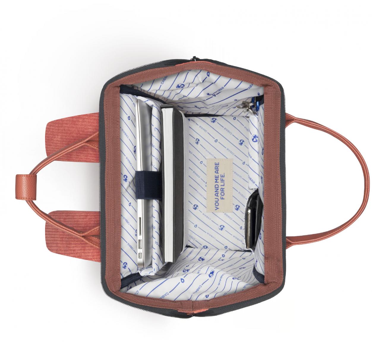 Backpack Cabaia velvet Newcastle Medium terracotta Molle