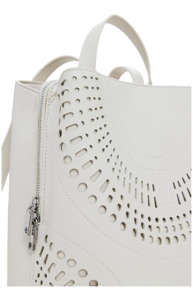 Backpack Desigual Orbis beige Stanzungen geometrisch Crudo Sumy