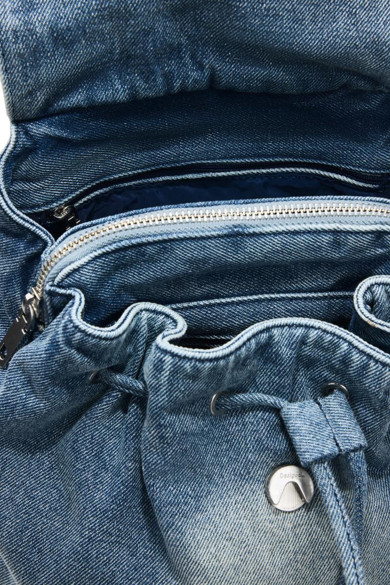 Backpack Desigual hellblau Jeans Luena Flechtriemen