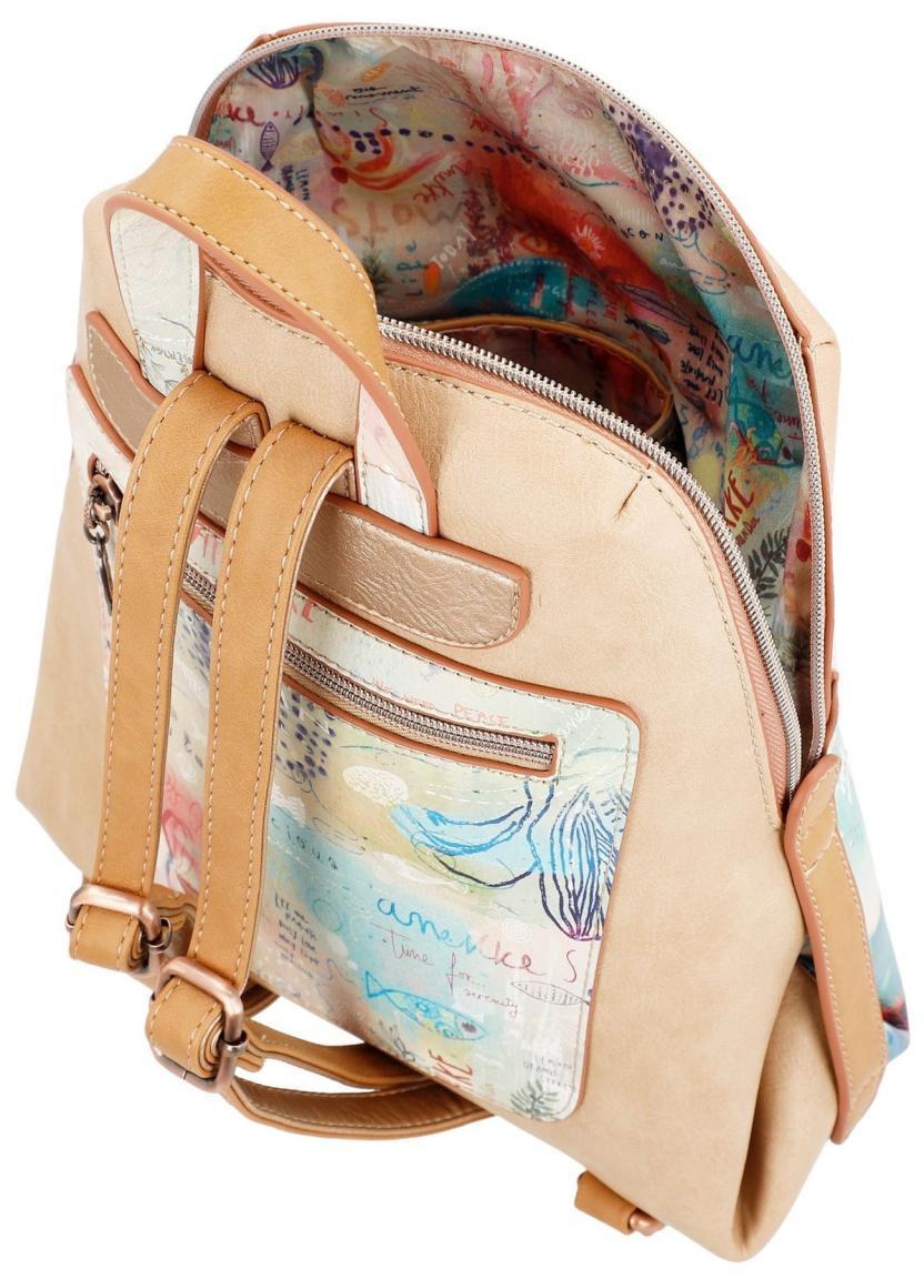 Backpack Mediterranean Anekke Rucksack Damen Bunt Beige