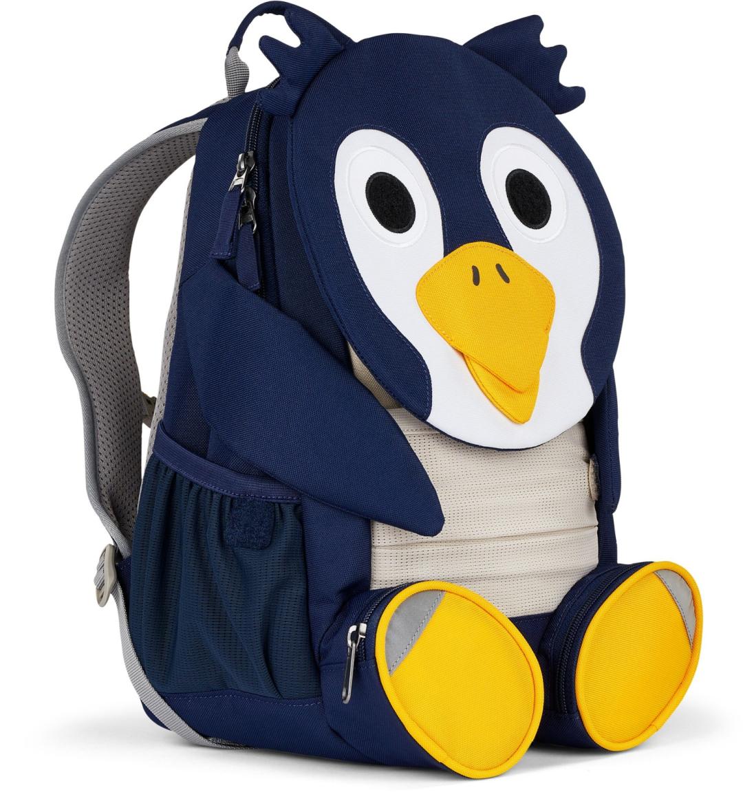 Backpack für den Kindergarten Affenzahn dunkelblau Pinguin Namensschild