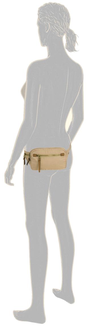 Bari Camel Active Bauchtasche Damen Camelbraun Lederelemente