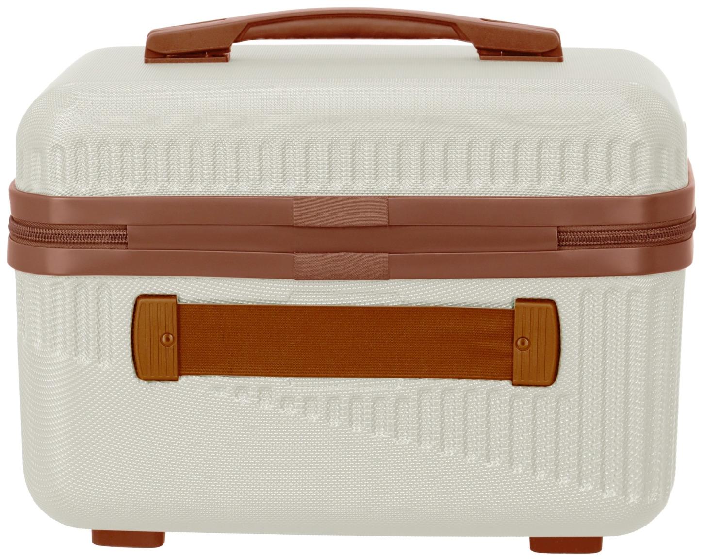 Beautycase Travelite Bali weiß cognac Hartschale 