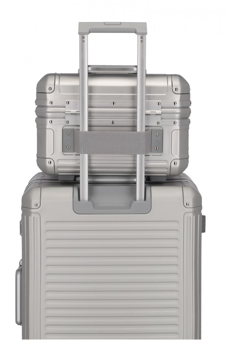 Beautycase Travelite Next Aluminium silber TSA-Schloss