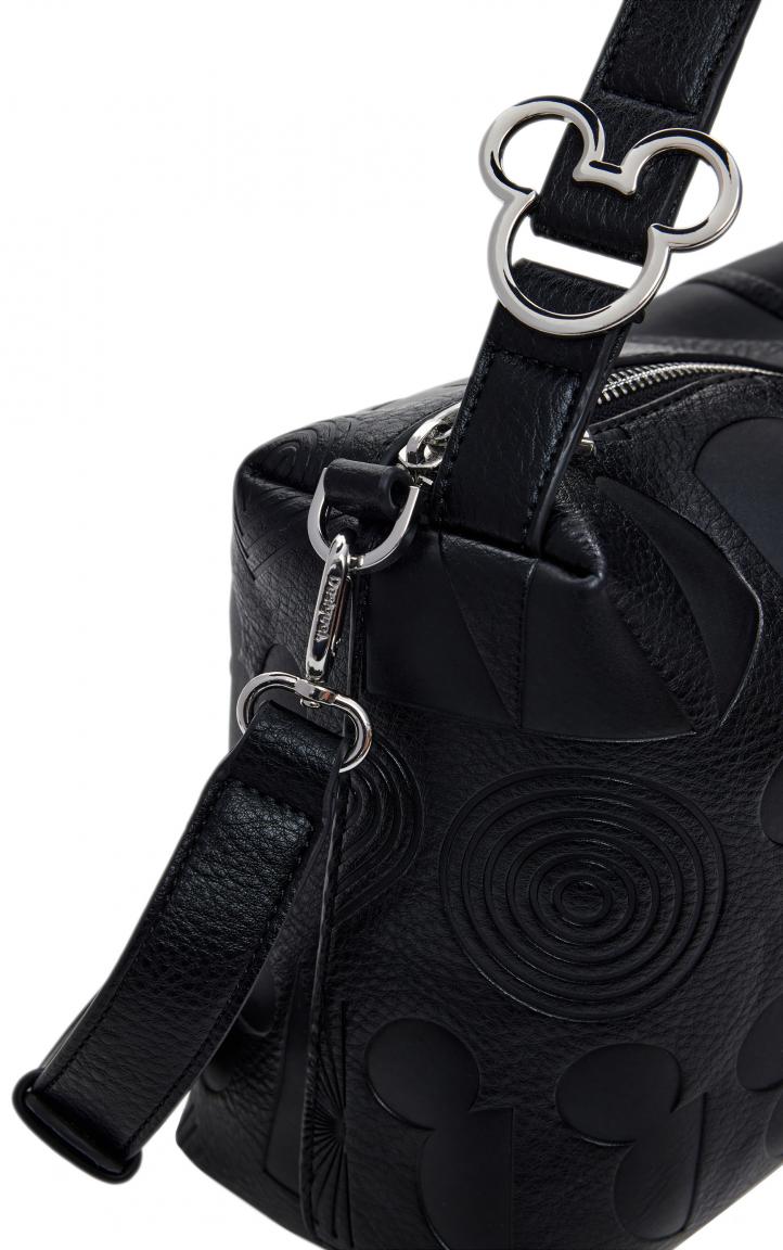 Bergamo Schultertasche Desigual crossover Mickey schwarz Prägung