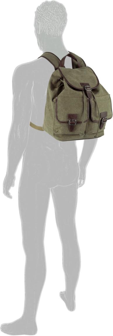 Bergsteiger Rucksack Canvasstoff Montain Camel Active Khakibraun