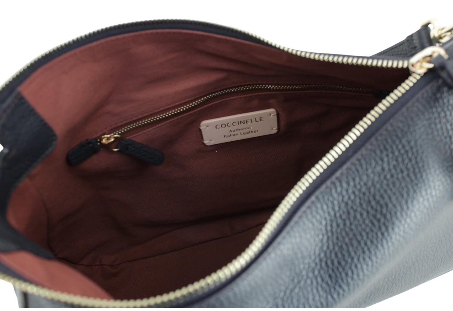 Beuteltasche Coccinelle Nory Echtleder beige Medium Sandshell