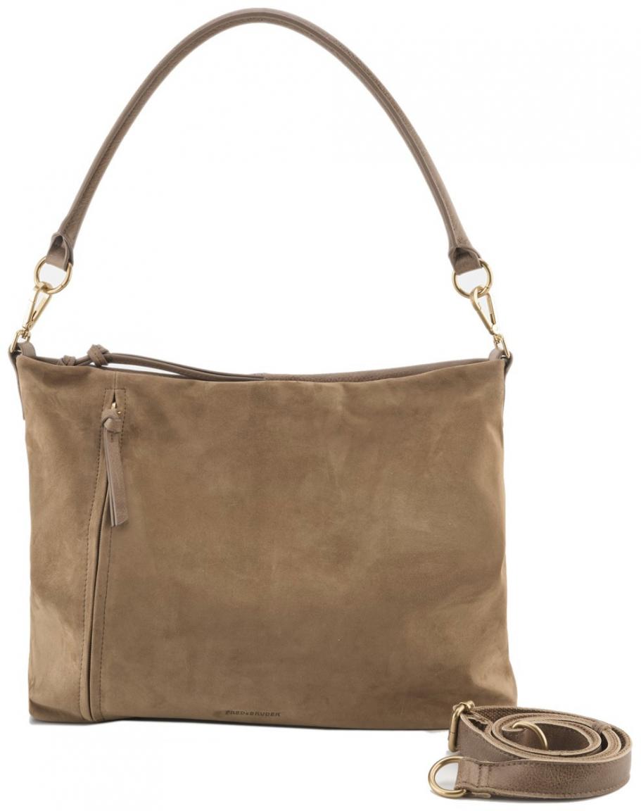 Beuteltasche FREDsBRUDER Beyond Hobo Velours Toffee Wechselriemen