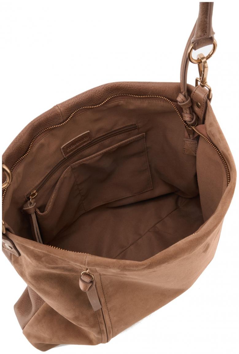 Beuteltasche FREDsBRUDER Beyond Hobo Velours Toffee Wechselriemen