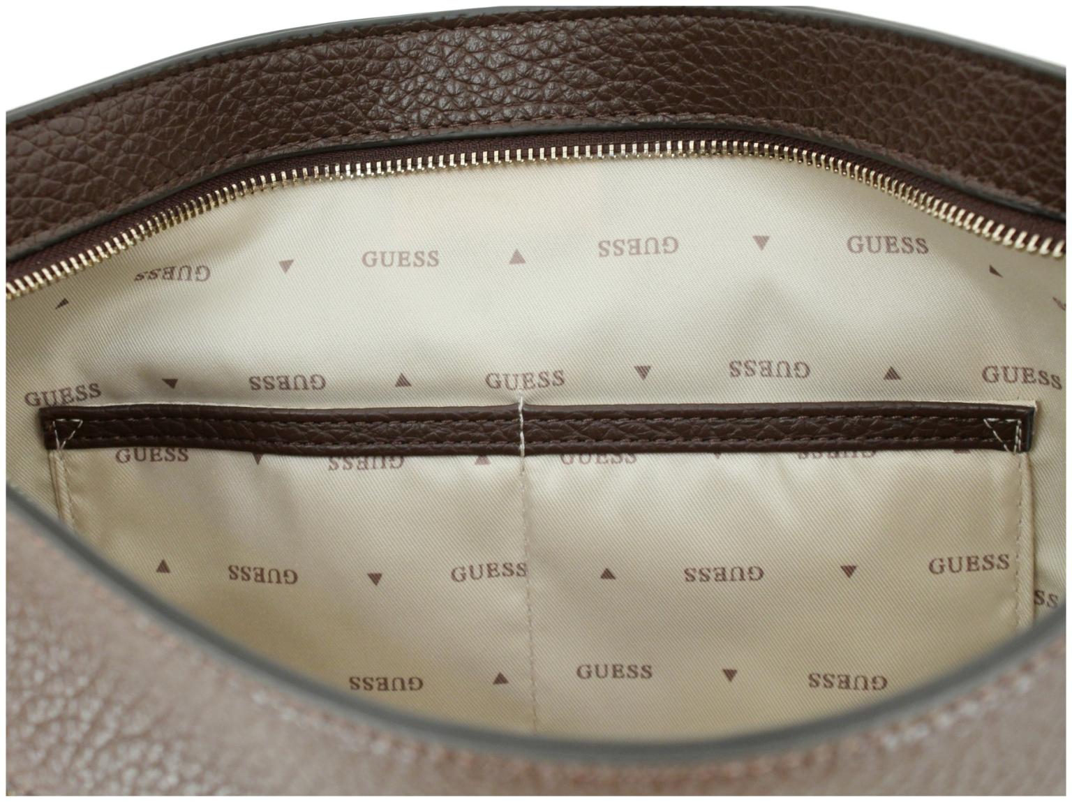 Beuteltasche Guess Marsha Crossbody Bucket Bag schwarz