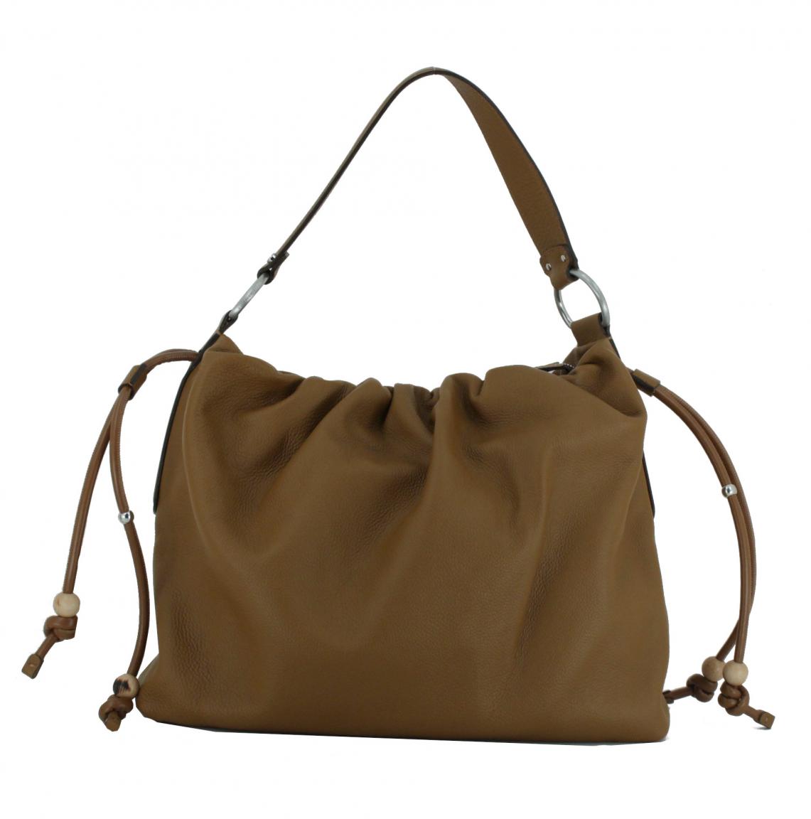 Beuteltasche Leder Gianni Chiarini Peonia Cuoio Cognac