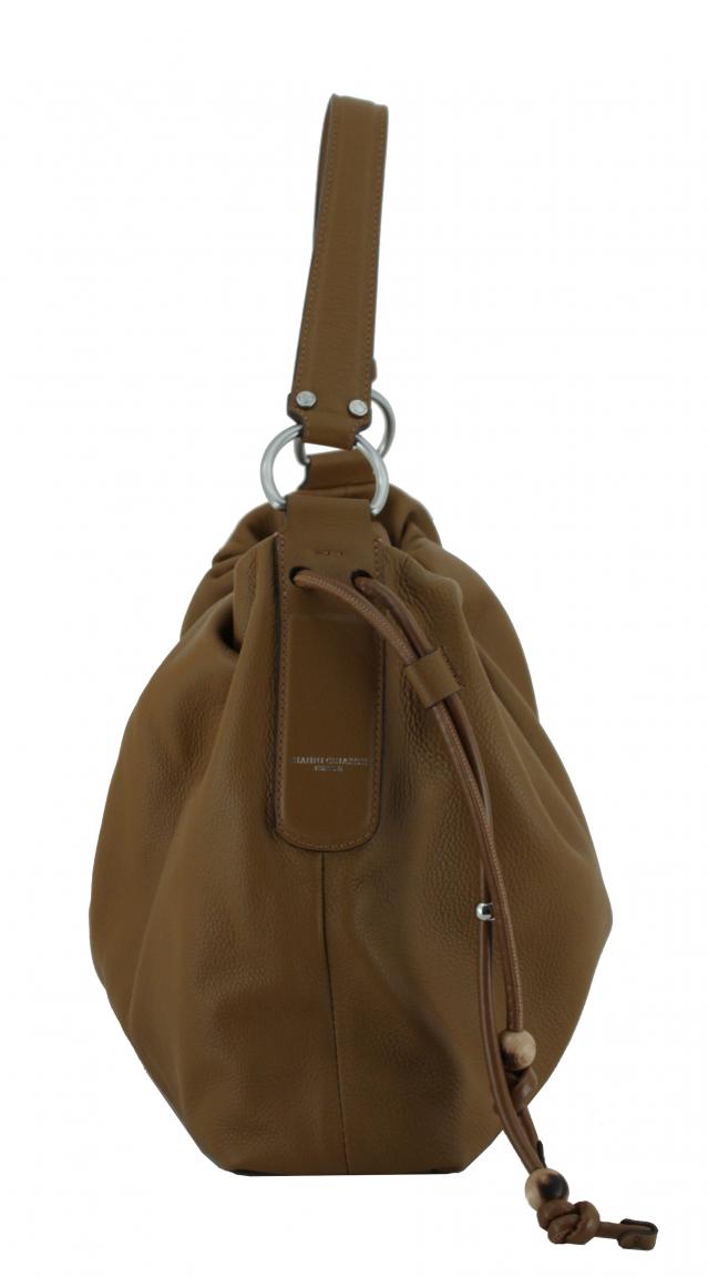 Beuteltasche Leder Gianni Chiarini Peonia Cuoio Cognac