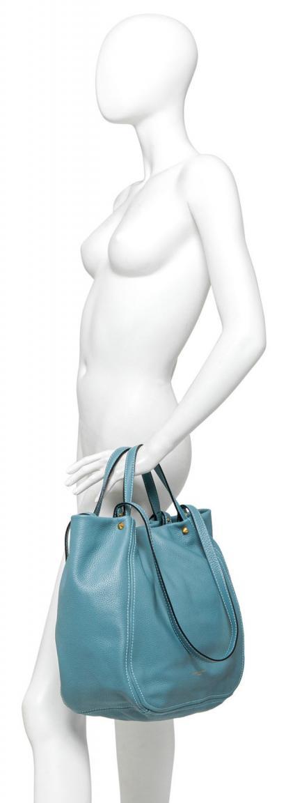 Beuteltasche Leder Gianni Chiarini Tulip Nero schwarz Nietenapplikation