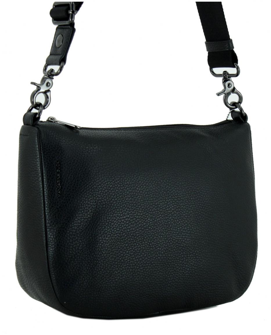 Beuteltasche Leder Mandarina Duck schwarz Mellow Leather Hobo