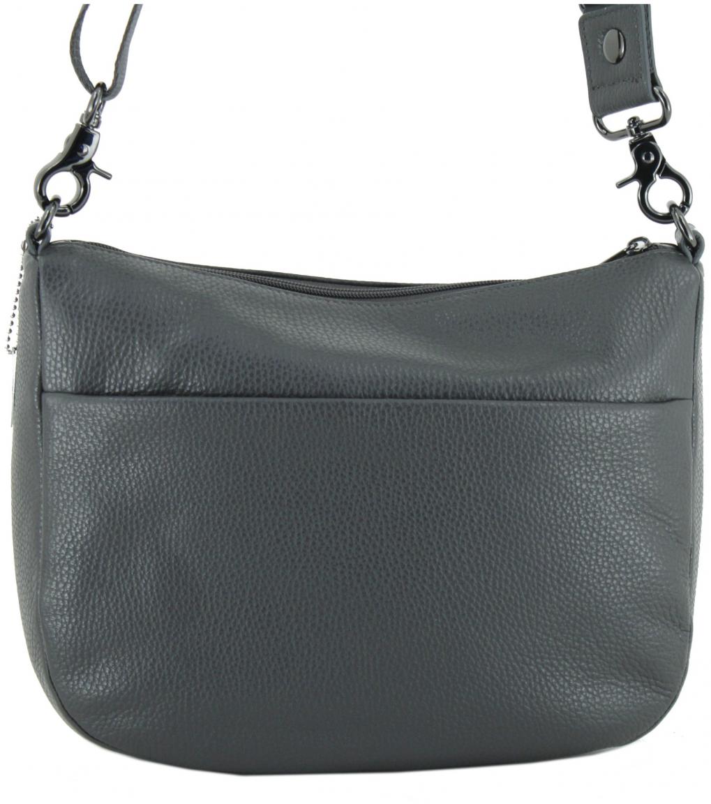 Beuteltasche Leder Mandarina Duck schwarz Mellow Leather Hobo