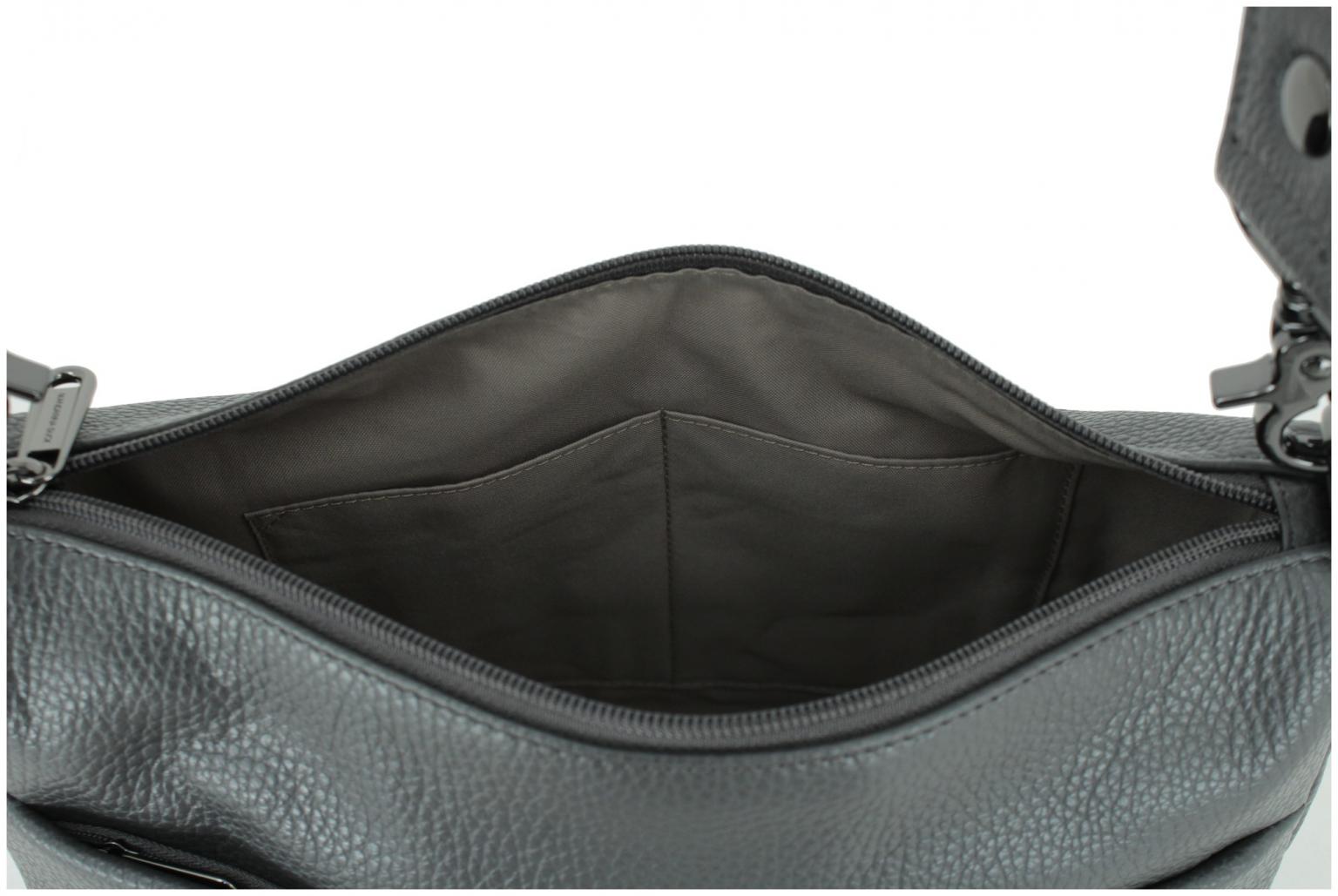 Beuteltasche Leder Mandarina Duck schwarz Mellow Leather Hobo