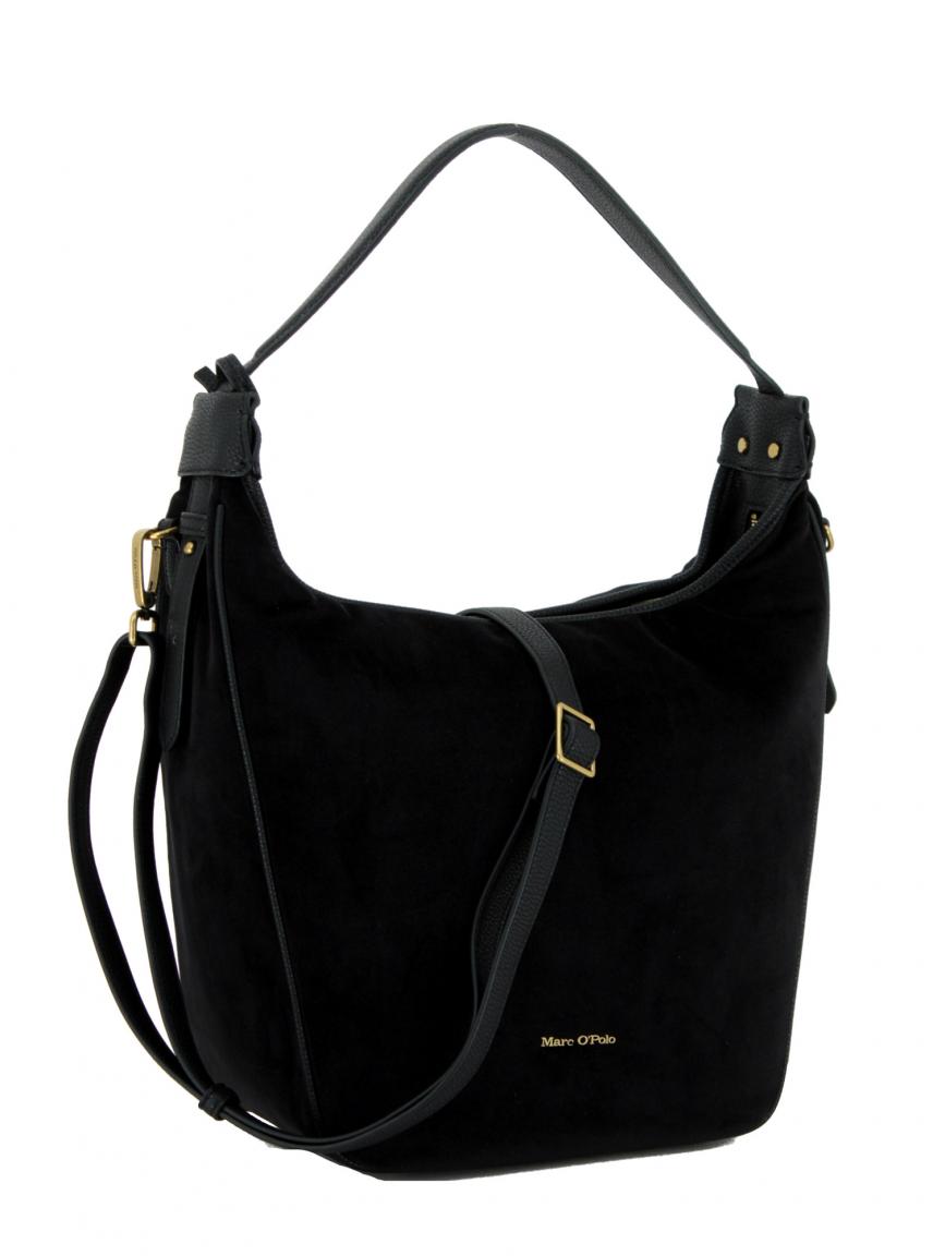 Beuteltasche Liv Marc OPolo Black schwarzer Samt Schultergurt