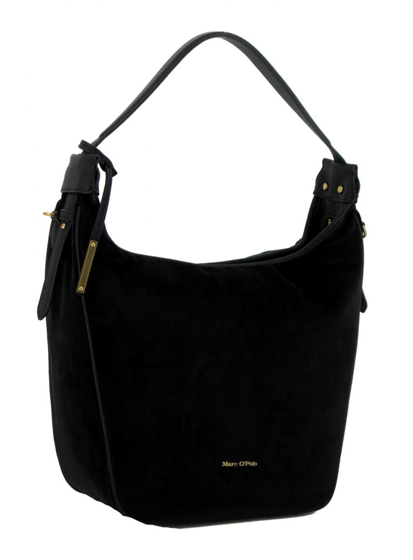 Beuteltasche Liv Marc OPolo Black schwarzer Samt Schultergurt