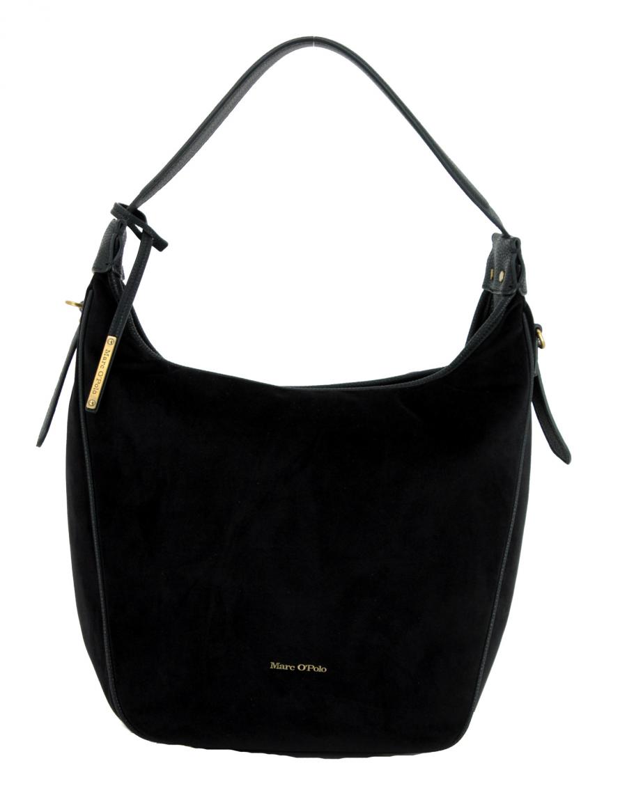 Beuteltasche Liv Marc OPolo Black schwarzer Samt Schultergurt