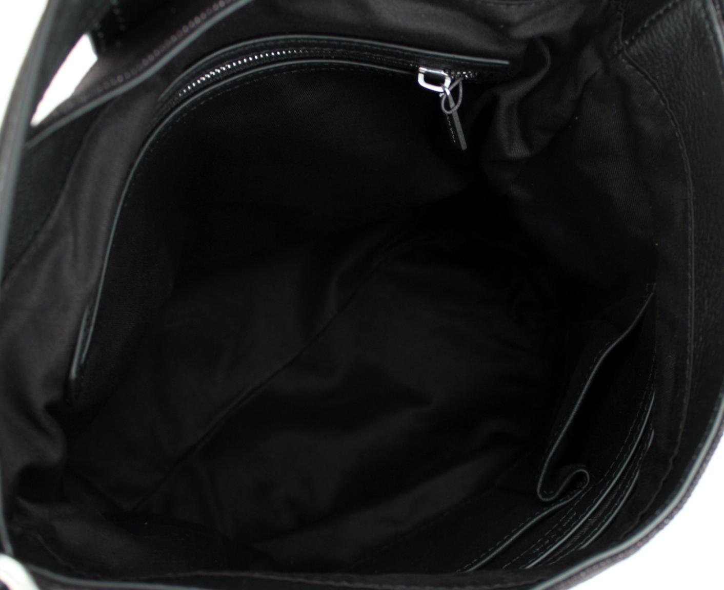 Beuteltasche Ruby Marc OPolo Baumwolle Leder schwarz