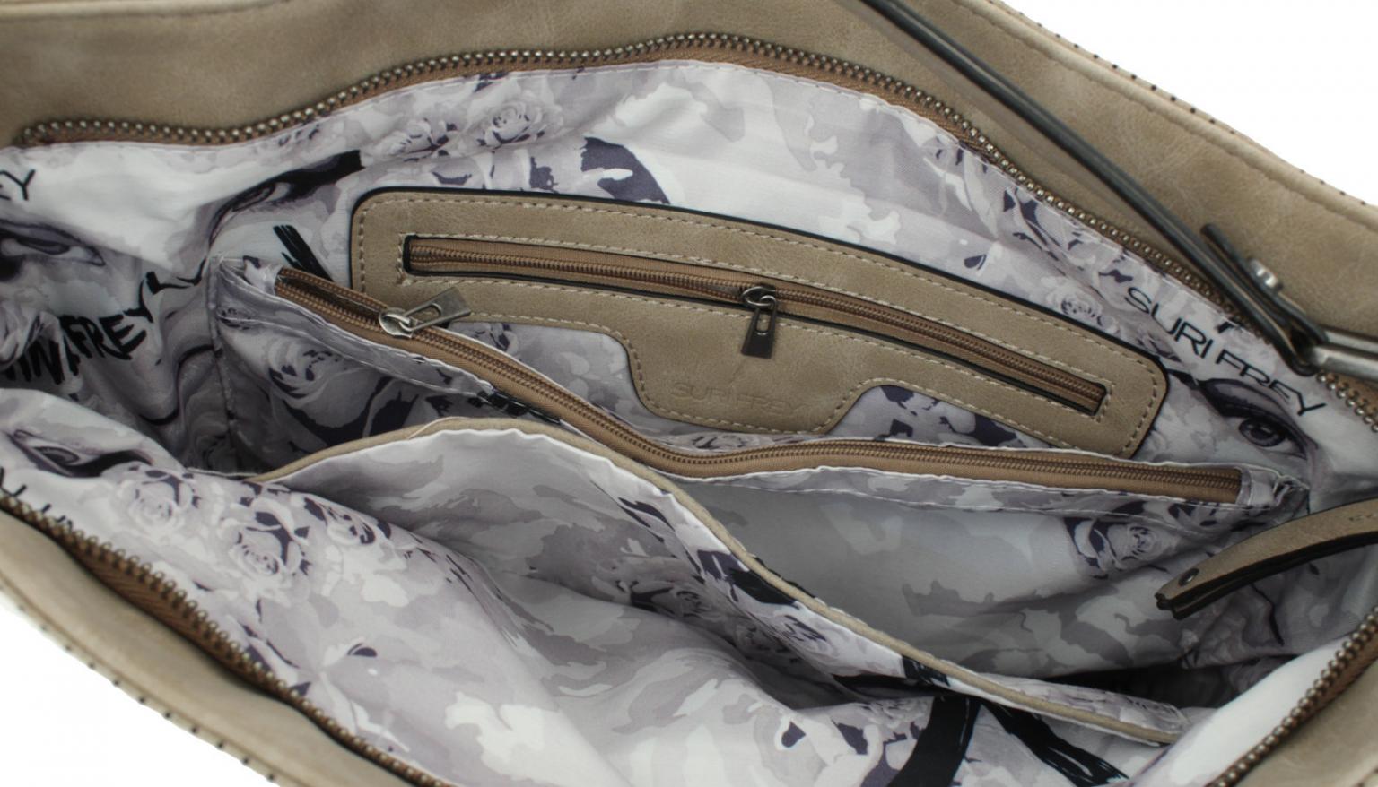 Beuteltasche Suri Frey Romy Sand Lochmuster beige Kette