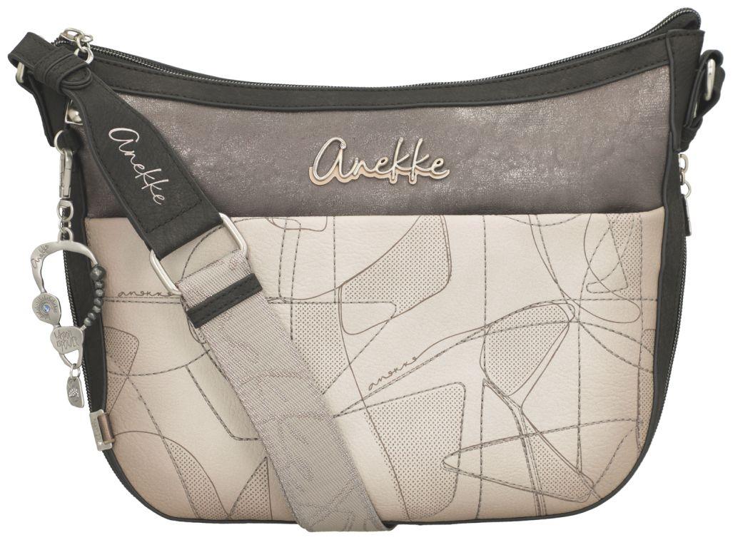 Beuteltasche beige braun Anekke Sophia Auralis Ziernähte