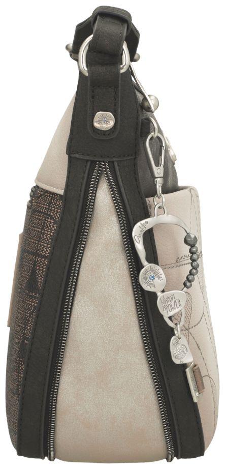 Beuteltasche beige braun Anekke Sophia Auralis Ziernähte