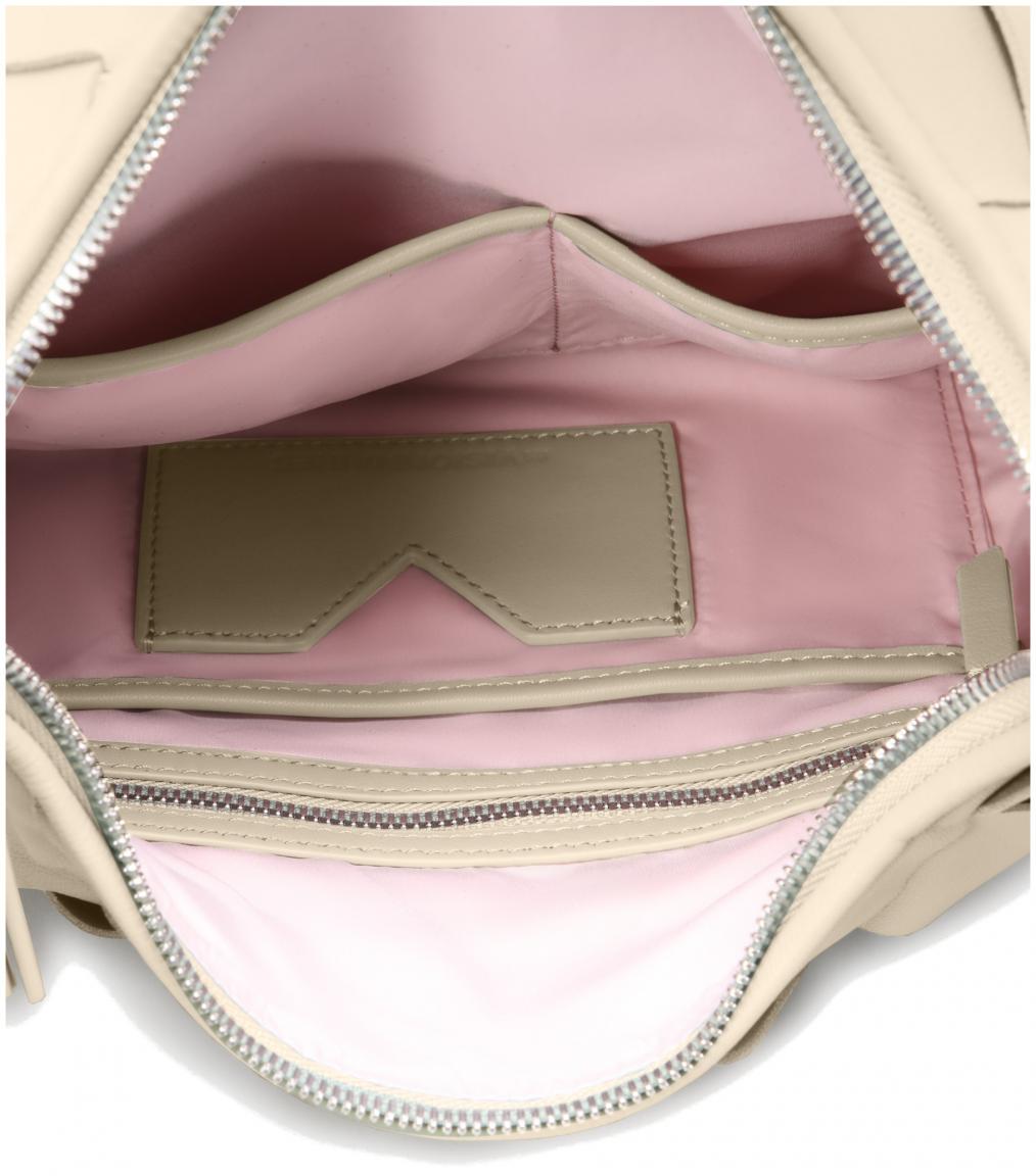 Beuteltasche geflochten Les Visionnaires Jade Weave Off White hellbeige