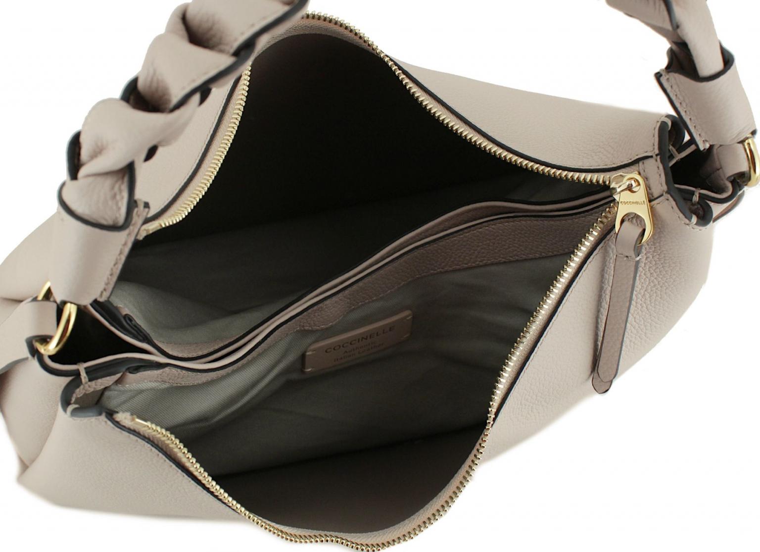 Beuteltasche mit Flechthenkel schwarz Coccinelle Boheme Medium