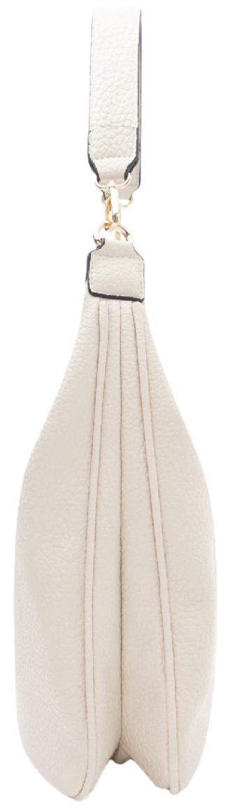 Beuteltasche schmal L.Credi creme Parmida genarbt 