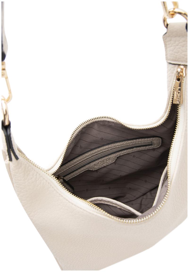 Beuteltasche schmal L.Credi creme Parmida genarbt 