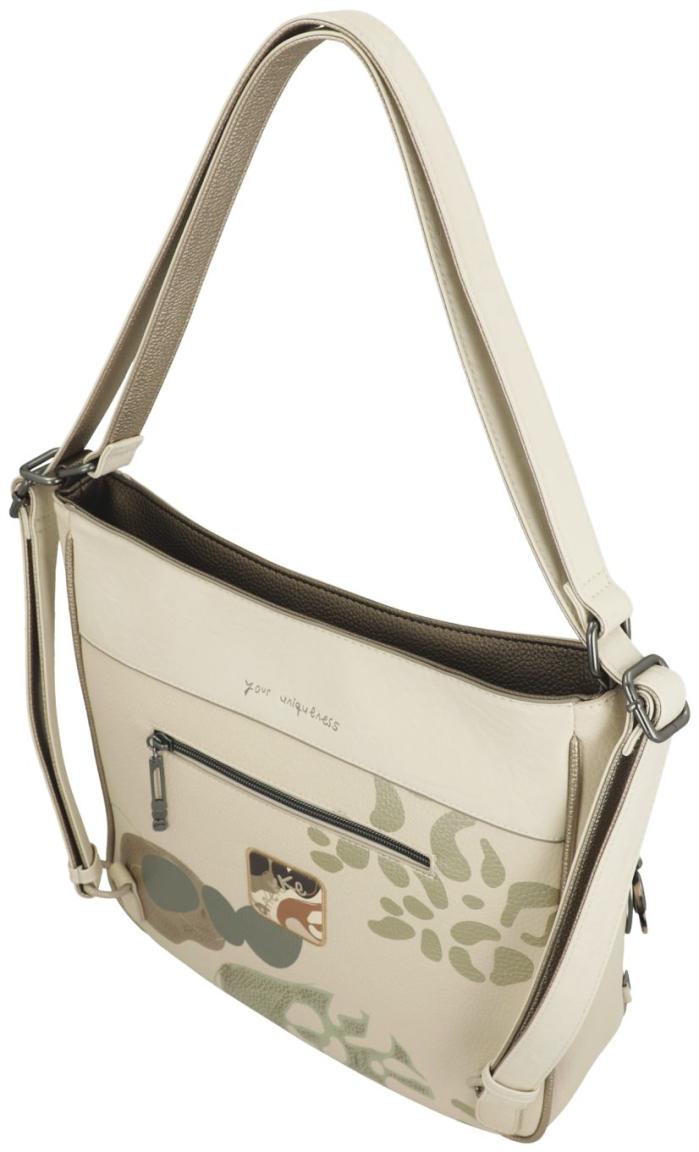 Beuteltrucksack hellbeige Ziernieten Anekke Sophia Gaia