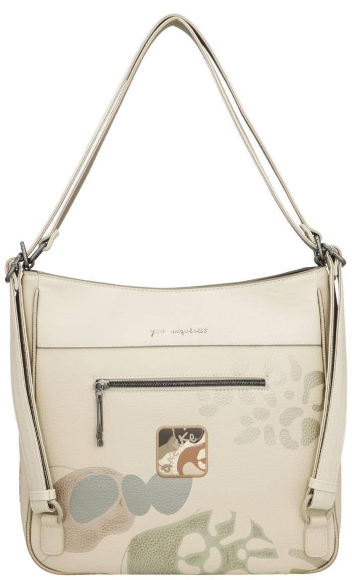 Beuteltrucksack hellbeige Ziernieten Anekke Sophia Gaia