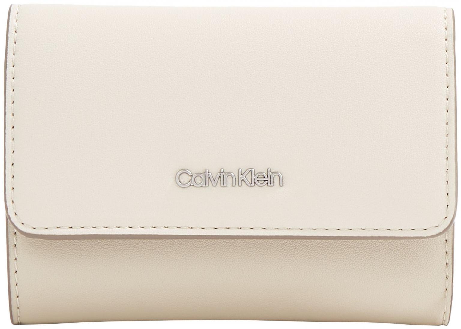 Bicolor Geldbörse Calvin Klein Must Trifold Ecru Taupe