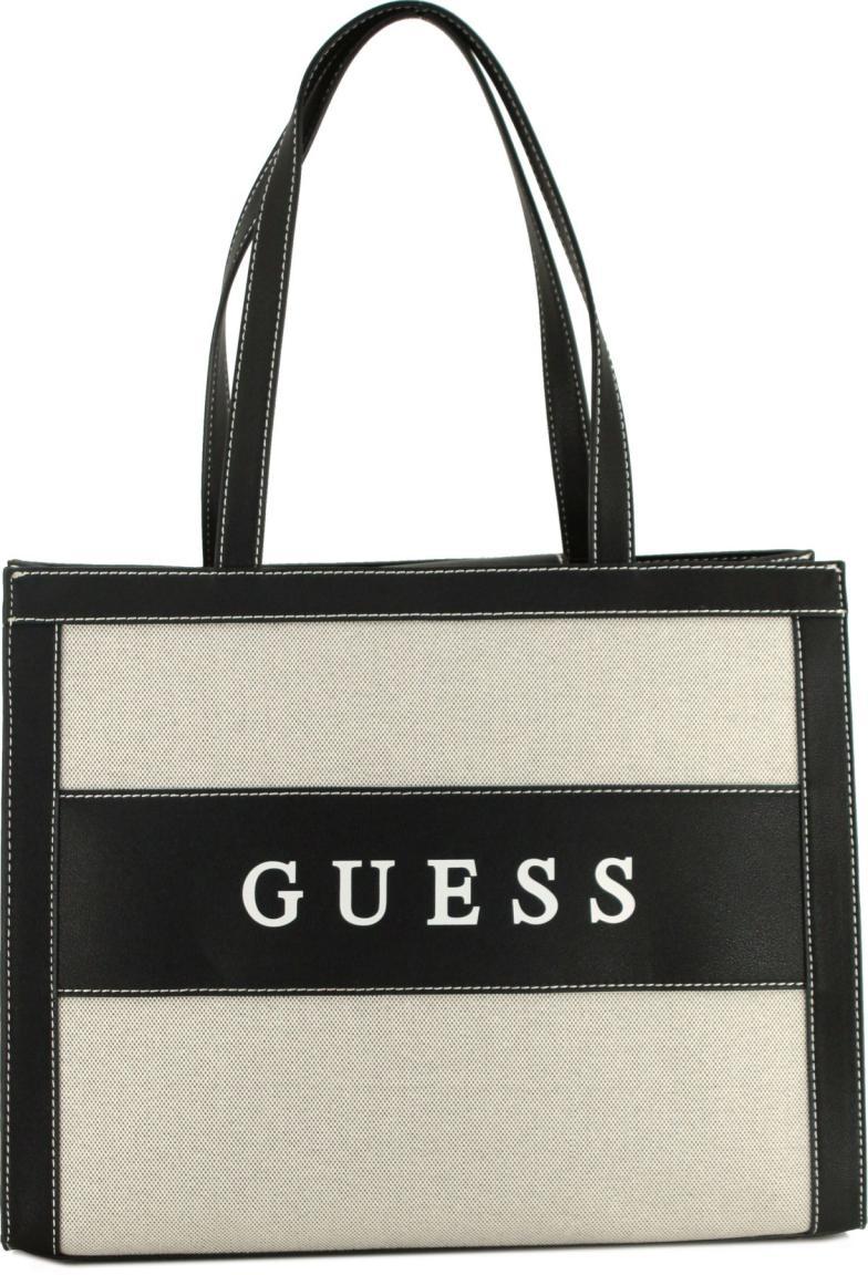 Big Shoppingbag Salford Guess Cognac Natural Stoffeinsatz Logo