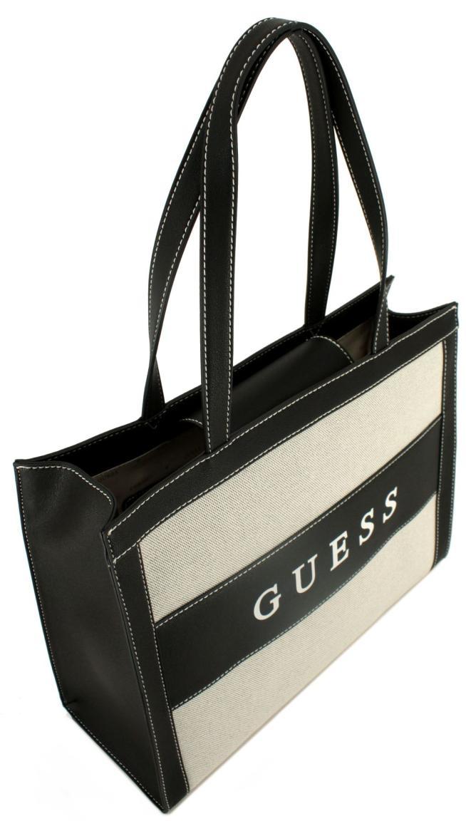 Big Shoppingbag Salford Guess Cognac Natural Stoffeinsatz Logo