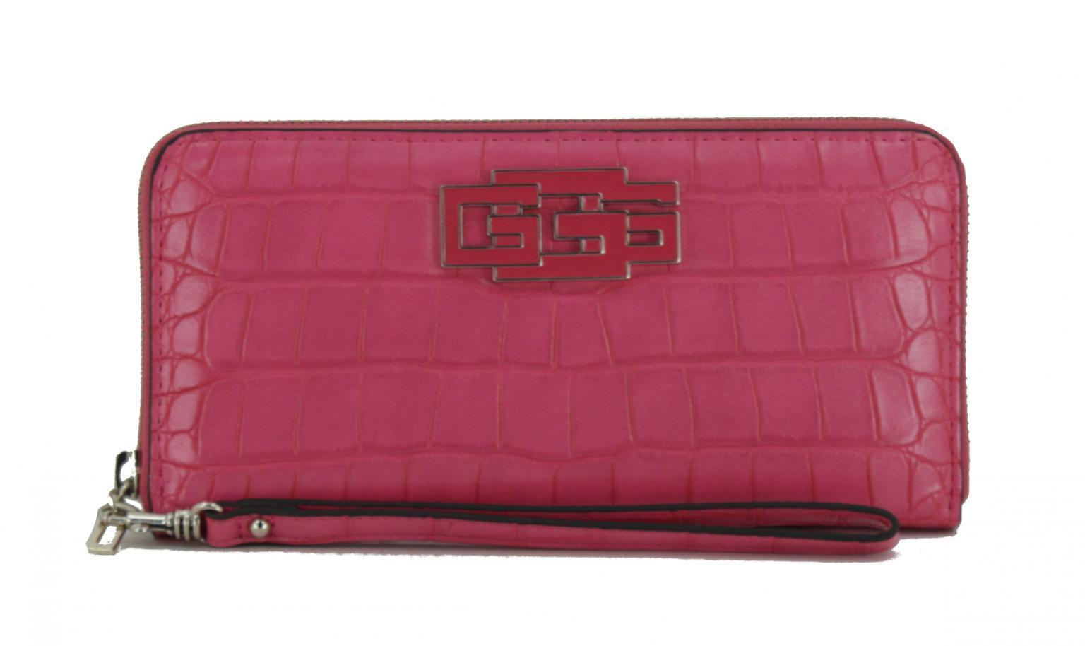 Big Wallet Guess Triple G SLG Fuchsia Reptiloptik