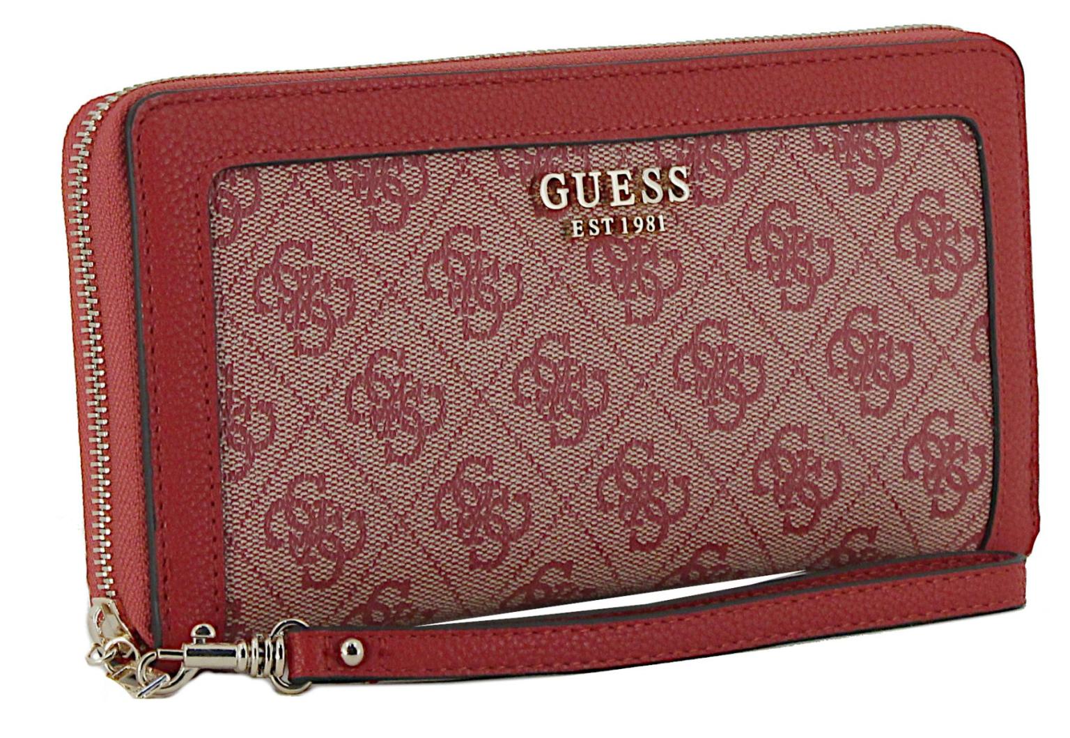 Big Wallet Women Guess Zadie Logo Roman Logo Rot Print